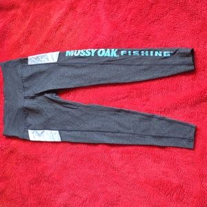 Mossy Oak Gray Nylon/Spandex Leggings Women's Size Medium (M)